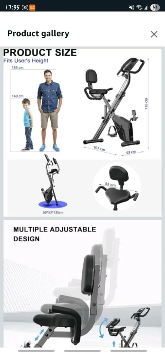 Exercise bike foldable - Image 3