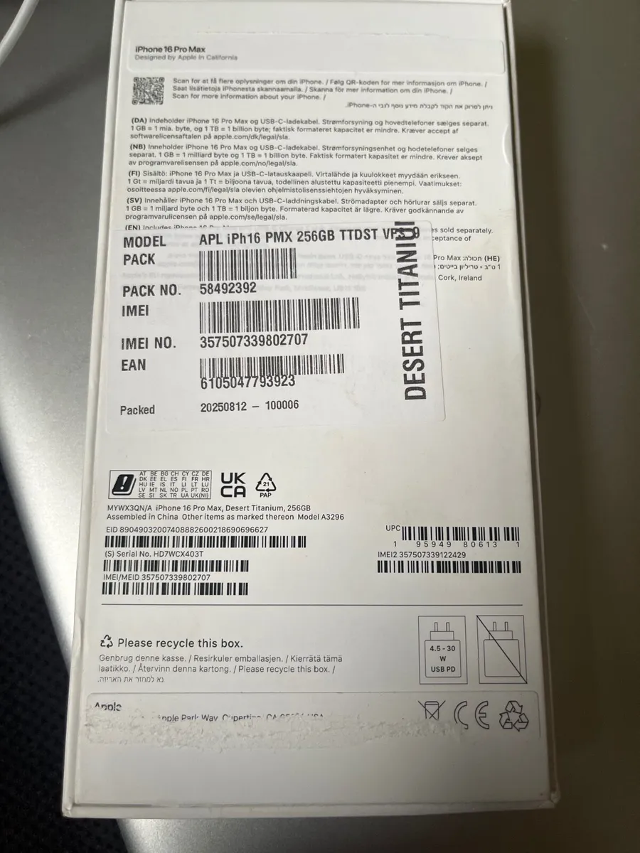 iPhone 16 pro max  desert titanium 256gb - Image 2