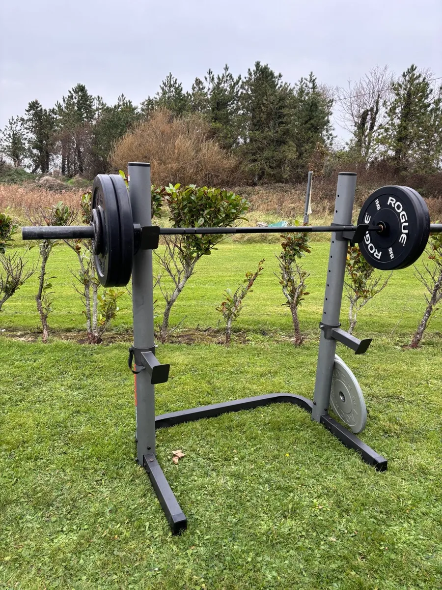 Men's Olympic Bar+70kg weighs,  squat rack - Image 1