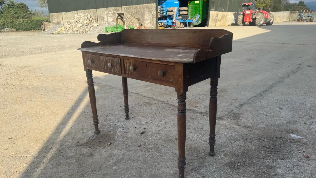 Antique oak desk / hallstand / sideboard - Image 3