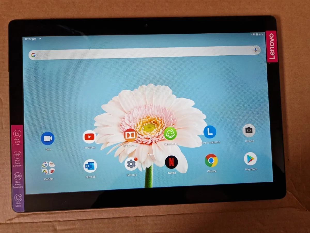 Lenovo 10.1 inch Tablet, Model TB-X505F, 16GB HDD - Image 1