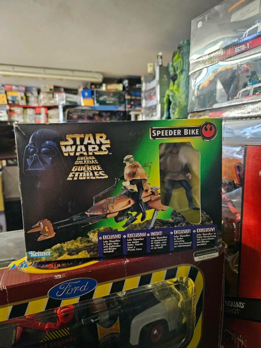 Star Wars POTF2 Luke Skywalker and Speeder Bike - Image 1