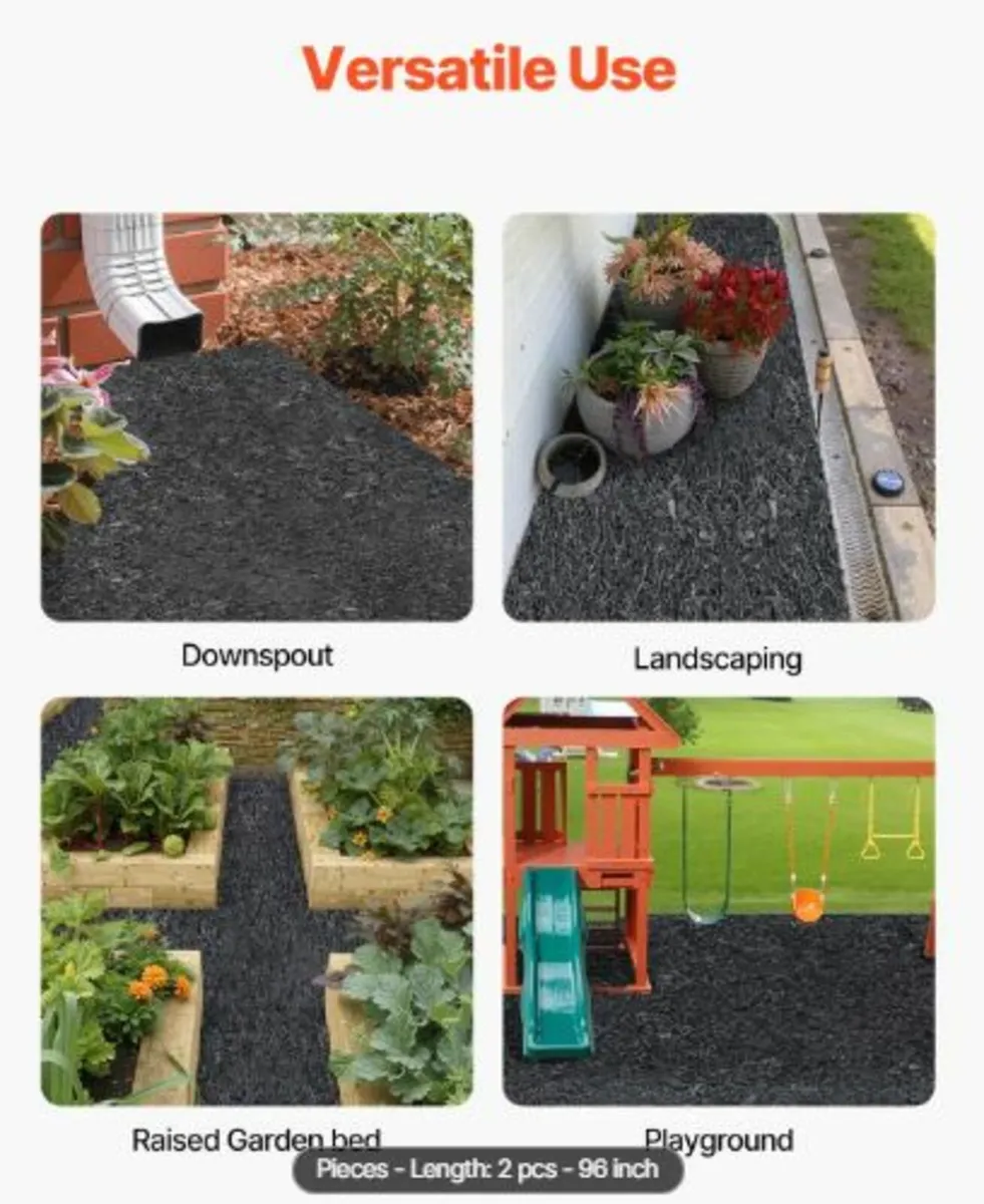 Rubber Mulch for Landscaping, 2 Rolls Recycled - Image 4