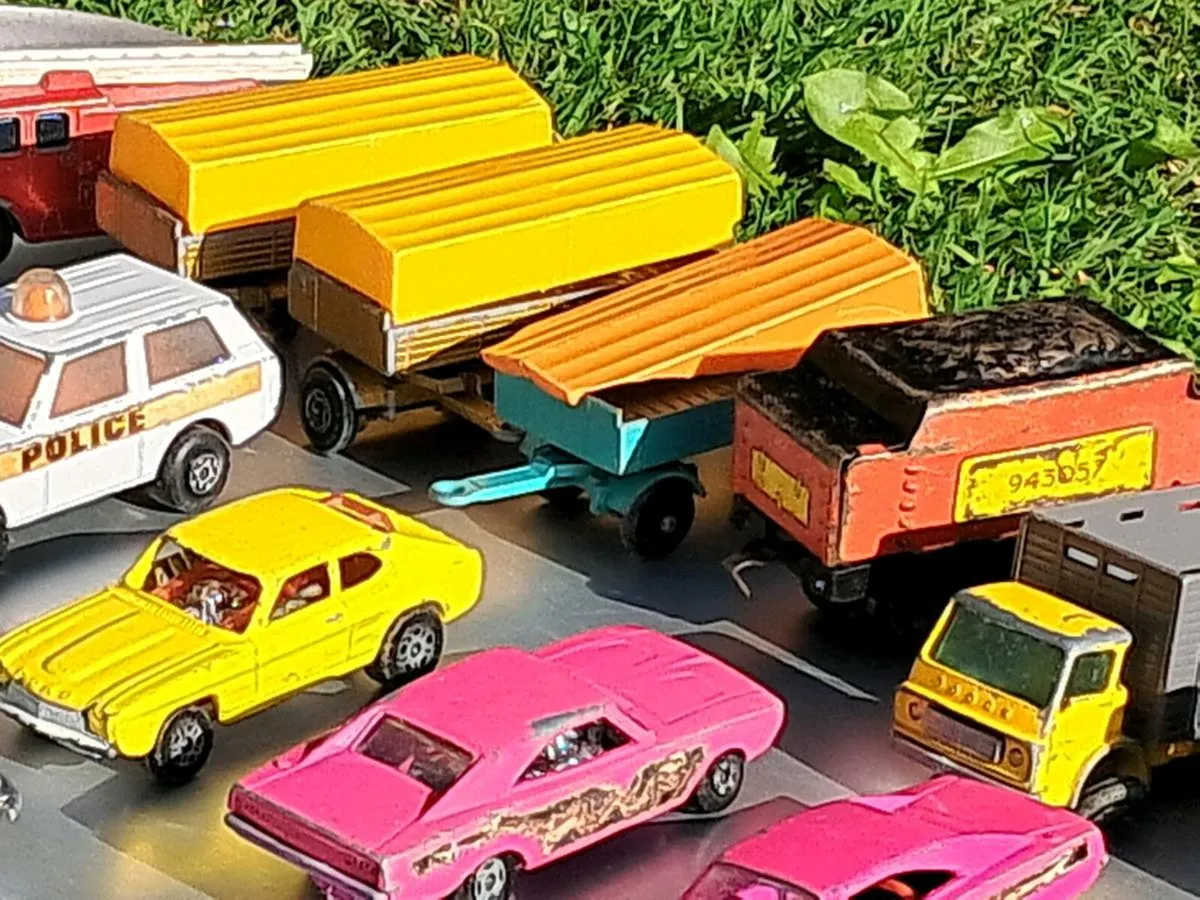 Vintage 1970s Matchbox Lesney England cars, trucks - Image 1