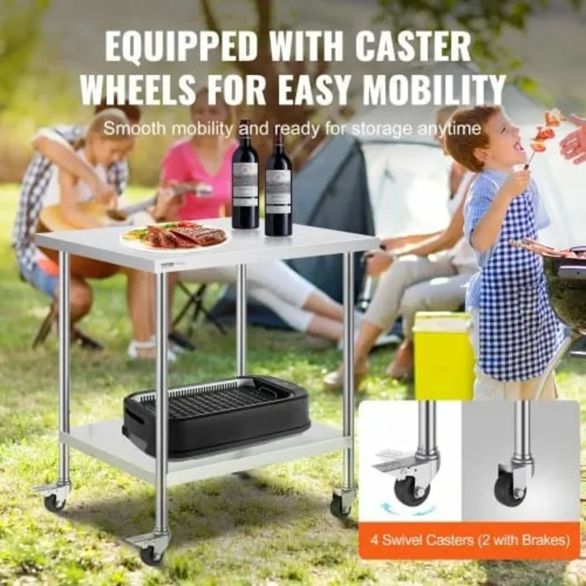 Stainless Steel Work Table 30 x 36 x 38 Inch, with - Image 4