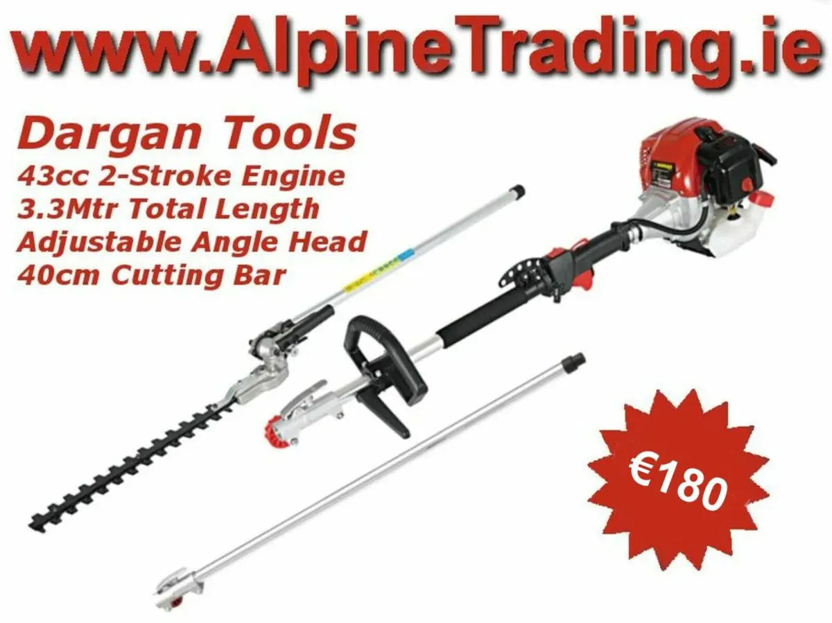 Pole Hedge Trimmer 43cc 2-Stroke Dargan DG18 28 - Image 1