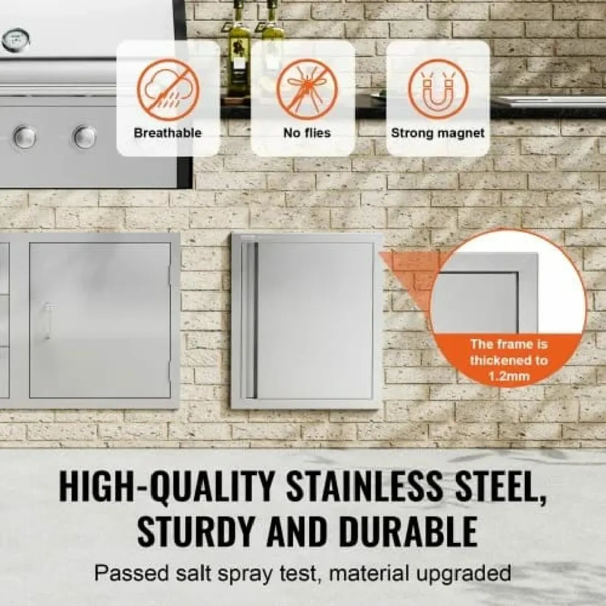Door, 457x533 mm Single Outdoor Kitchen Door, Stai - Image 3