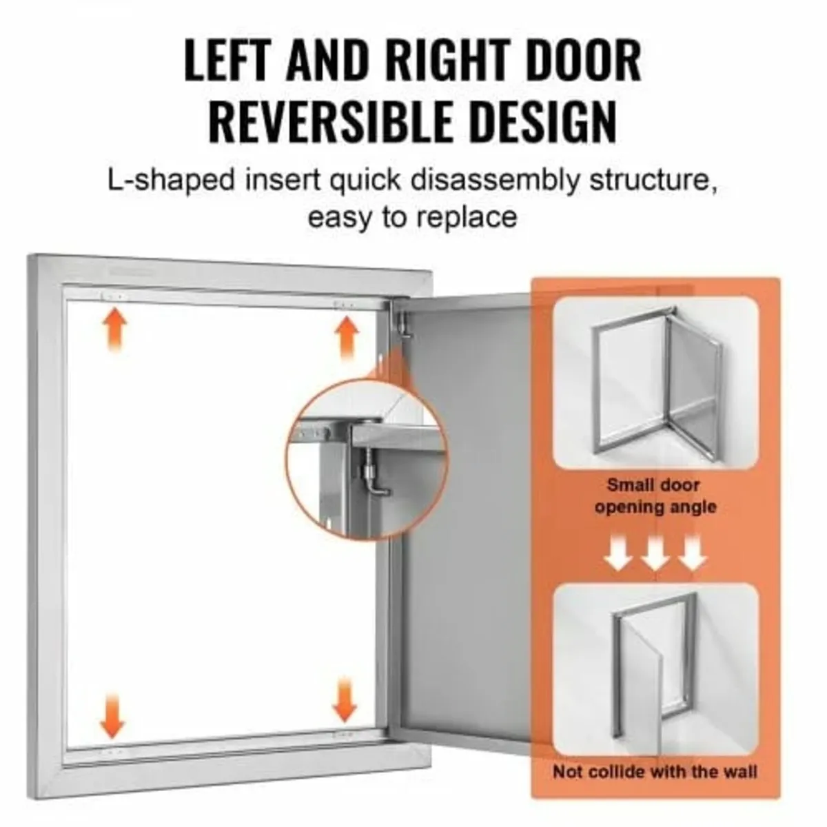 Door, 457x533 mm Single Outdoor Kitchen Door, Stai - Image 4