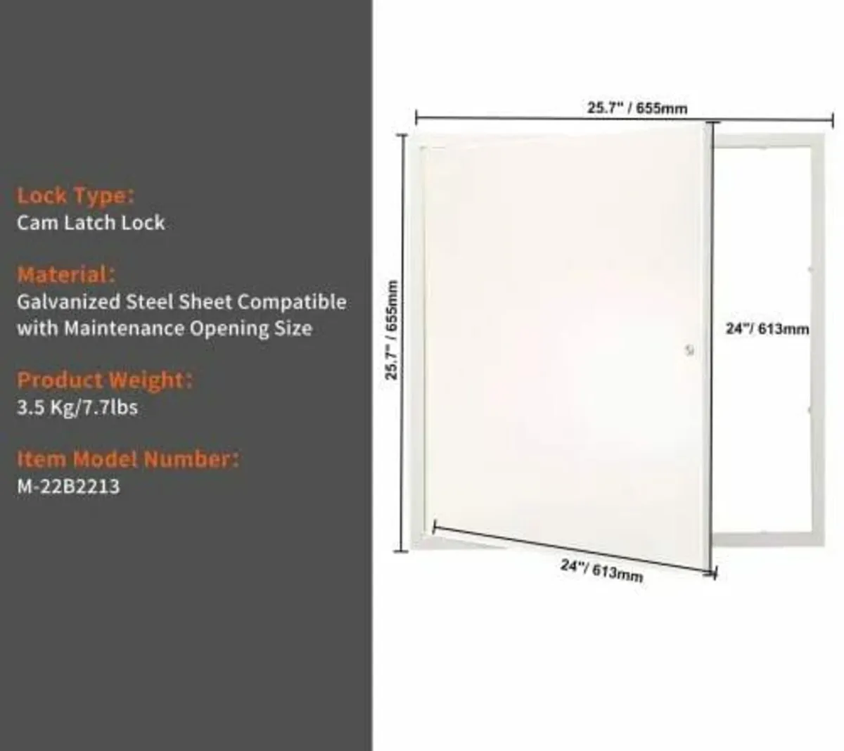 Access Panel for Drywall & Ceiling, 24 x 24 Inch P - Image 4