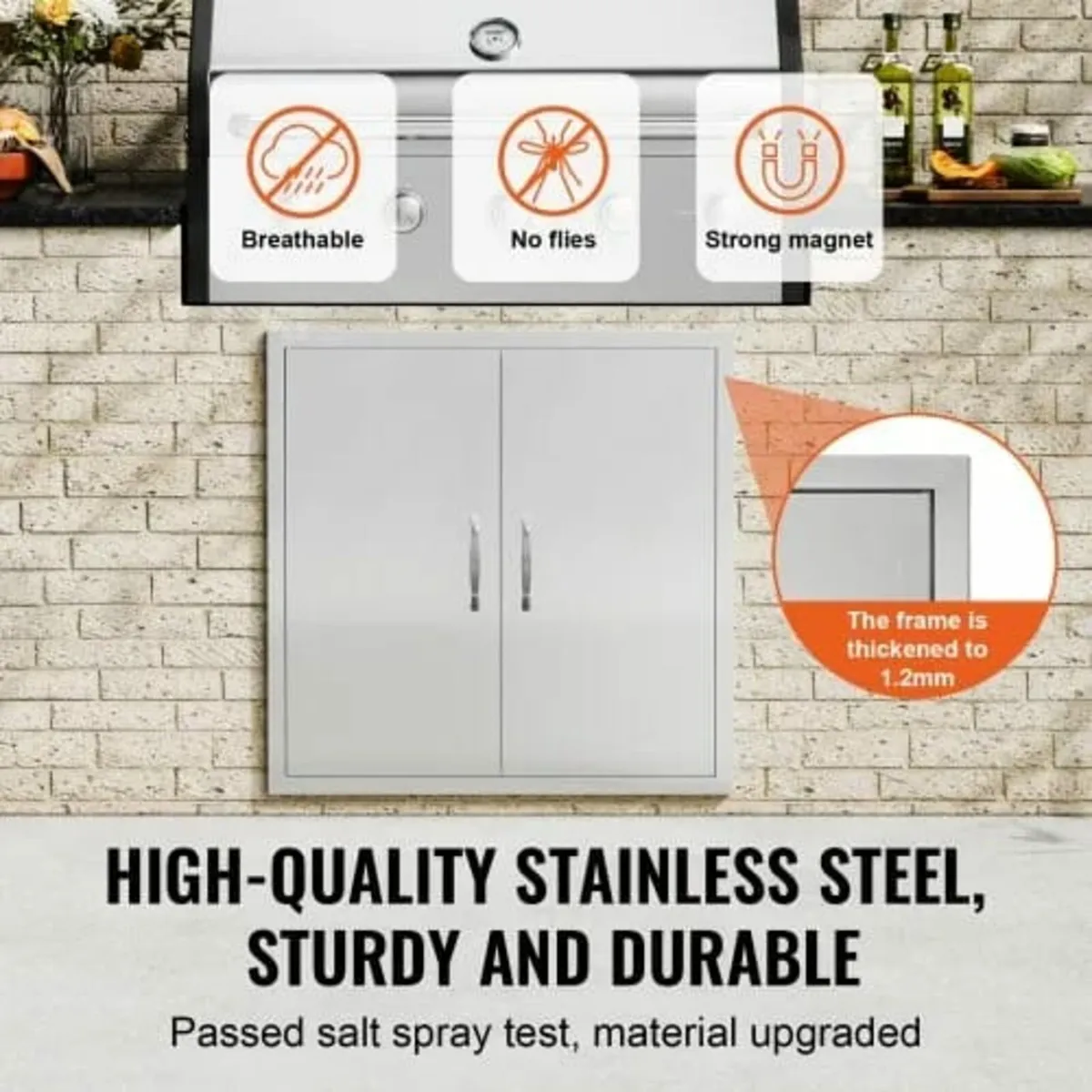 BBQ Access Door, 790x790 mm Double Outdoor Kitchen - Image 3