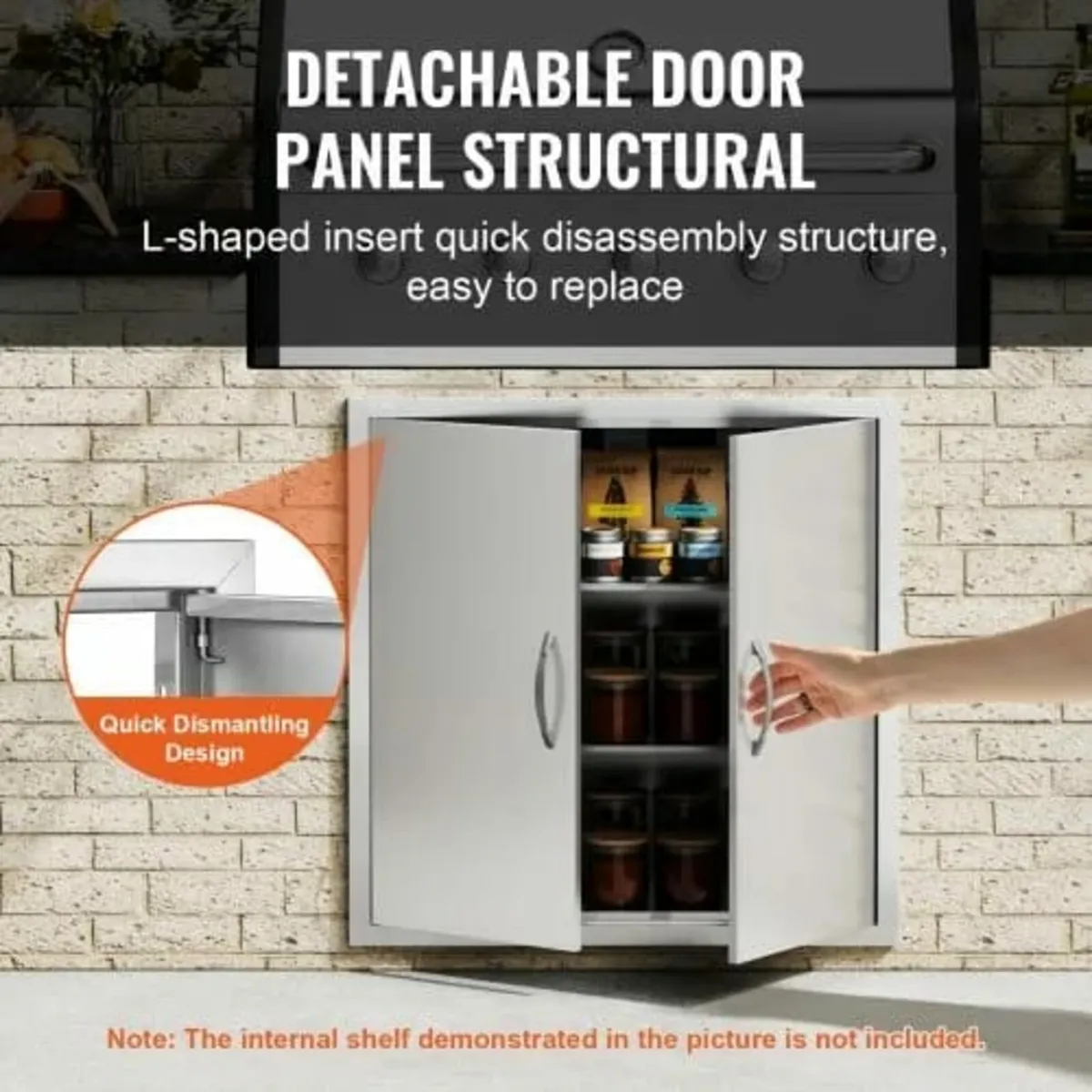 BBQ Access Door, 790x790 mm Double Outdoor Kitchen - Image 4