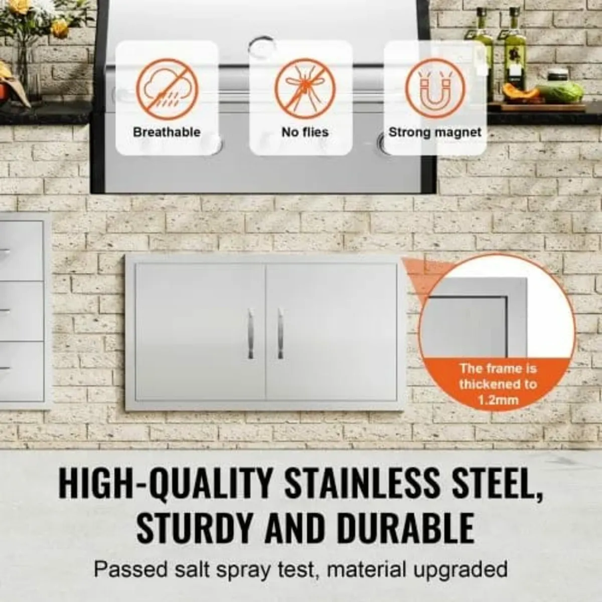 BBQ Access Door, 863x482 mm Double Outdoor Kitchen - Image 3
