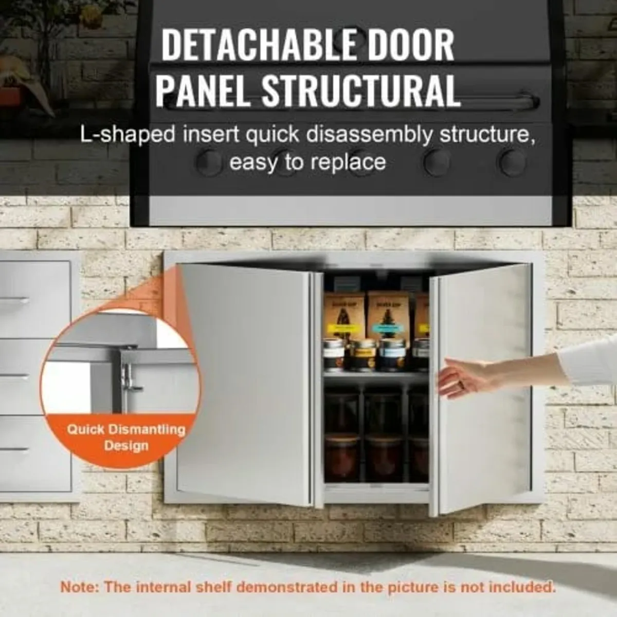 BBQ Access Door, 914x610 mm Double Outdoor Kitchen - Image 4