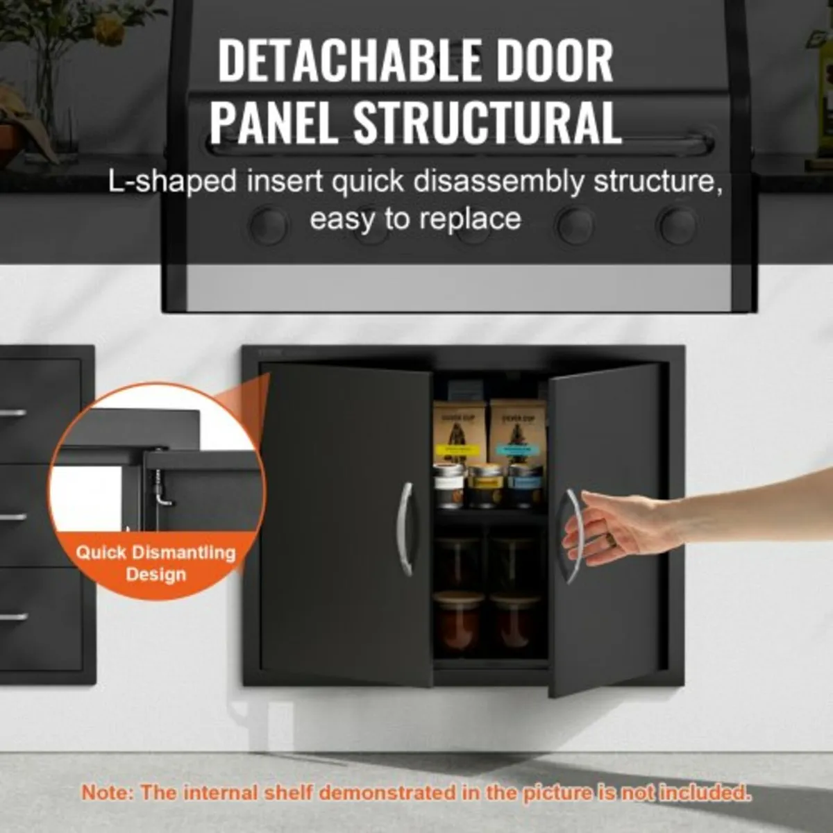Door, 788x610 mm Double Outdoor Kitchen Door, Cold - Image 2