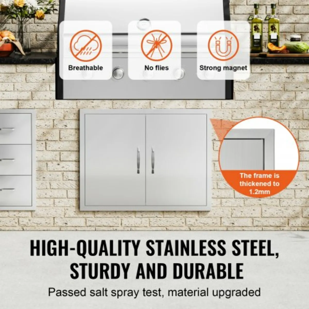 BBQ Access Door, 787x609 mm Double Outdoor Kitchen - Image 3