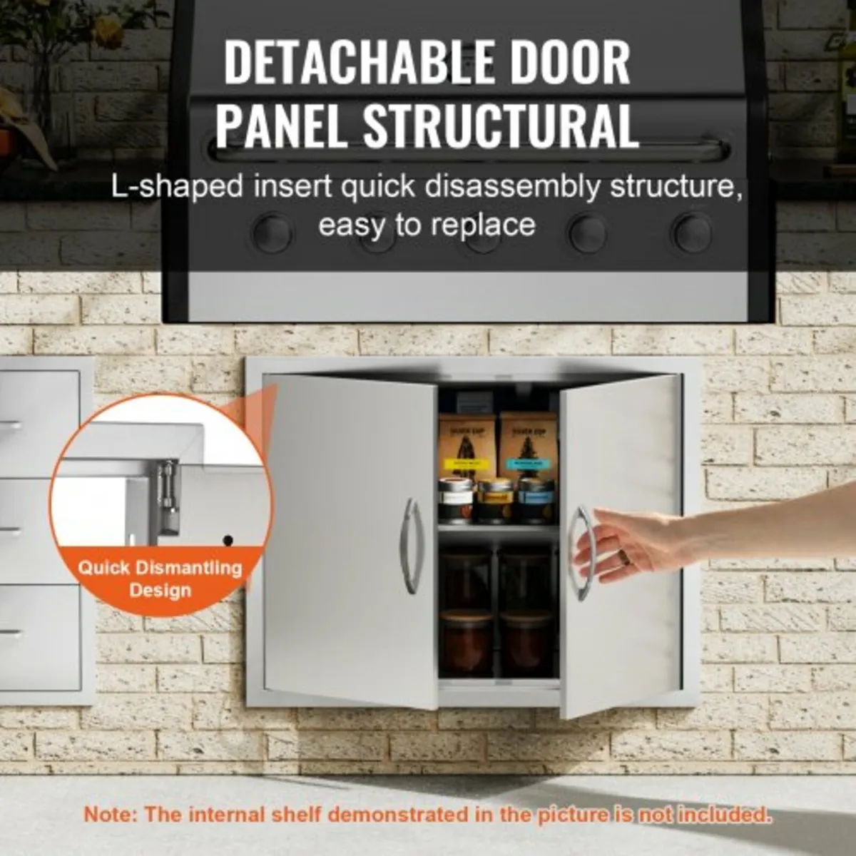 BBQ Access Door, 787x609 mm Double Outdoor Kitchen - Image 4