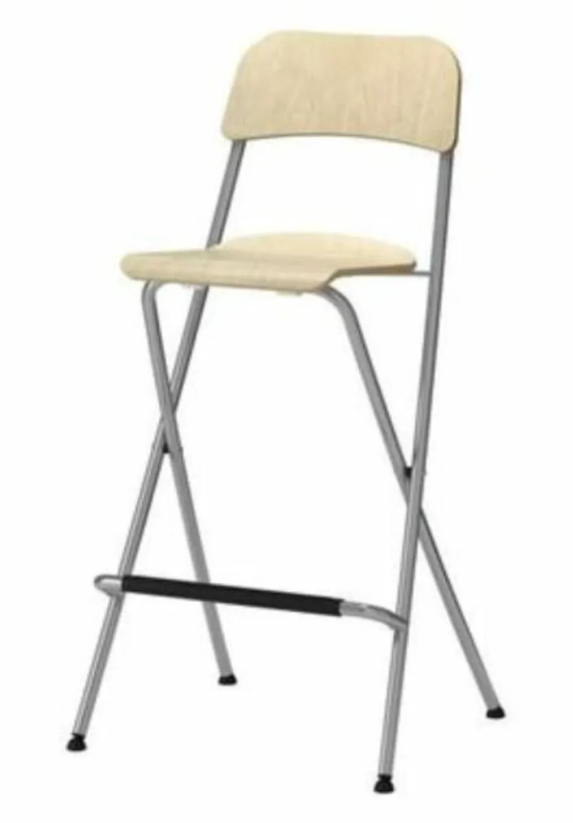 2 × FRANKLIN Folding Bar stool with backrest - Image 1