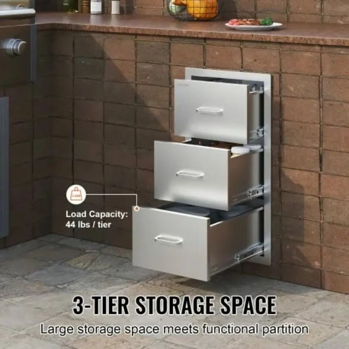 Outdoor Kitchen Drawers 16" W x 28.5" H x 20.5" - Image 4