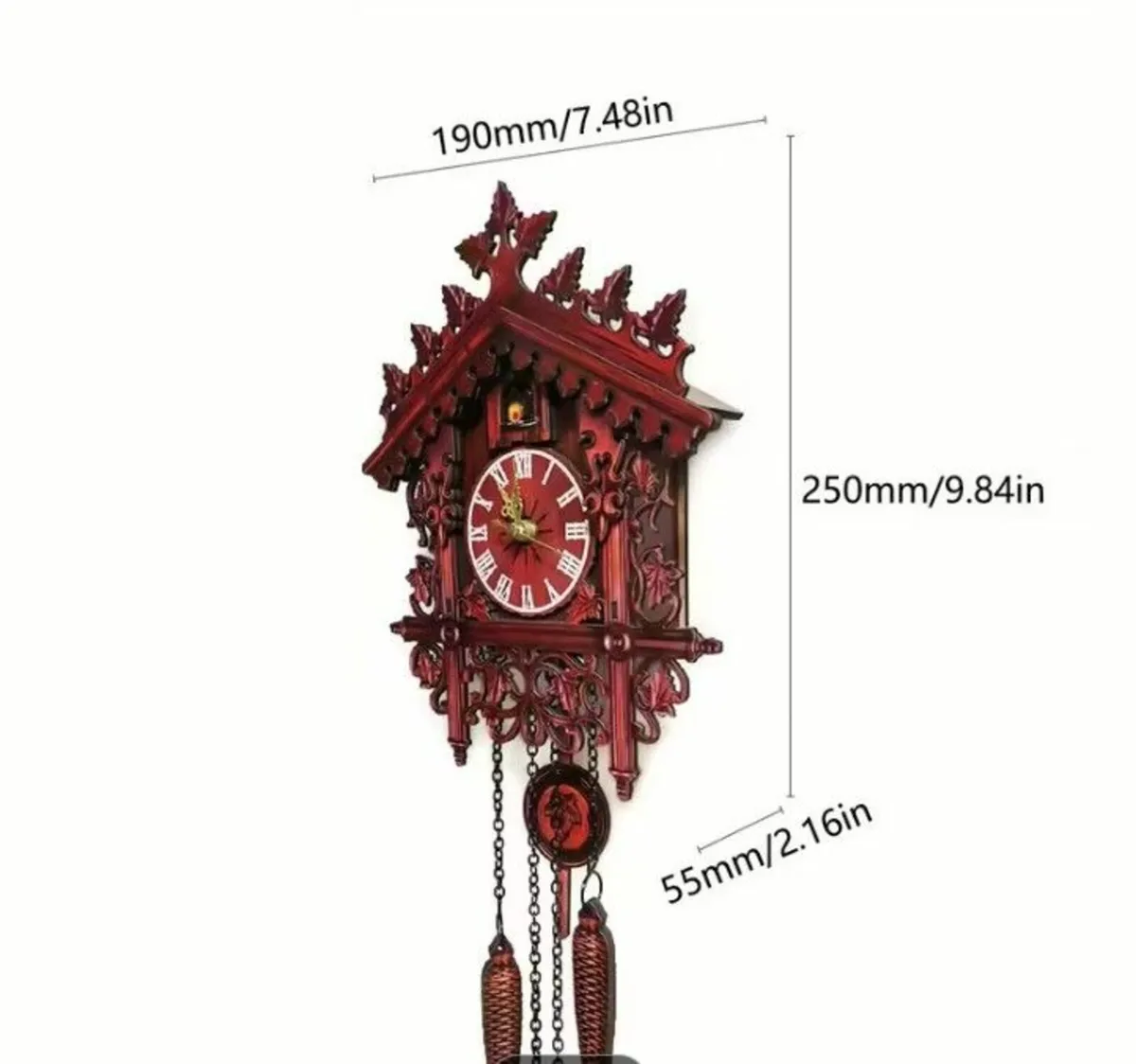 Cuckoo Clock Wall Clock Wood Black Forest Clock - Image 2
