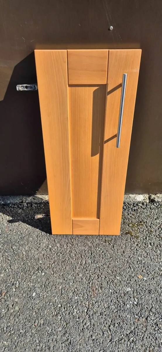 Solid Beech Kitchen doors, & display unit & Basin - Image 4
