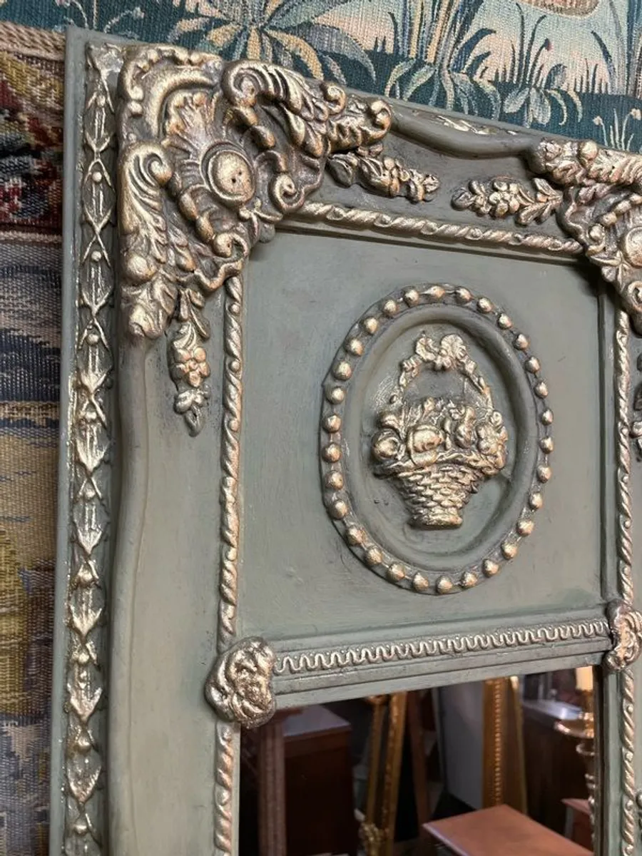 FLASH SALE ! Was 195 Now 140 !! Decorative Framed Green Painted Mirror - Image 3