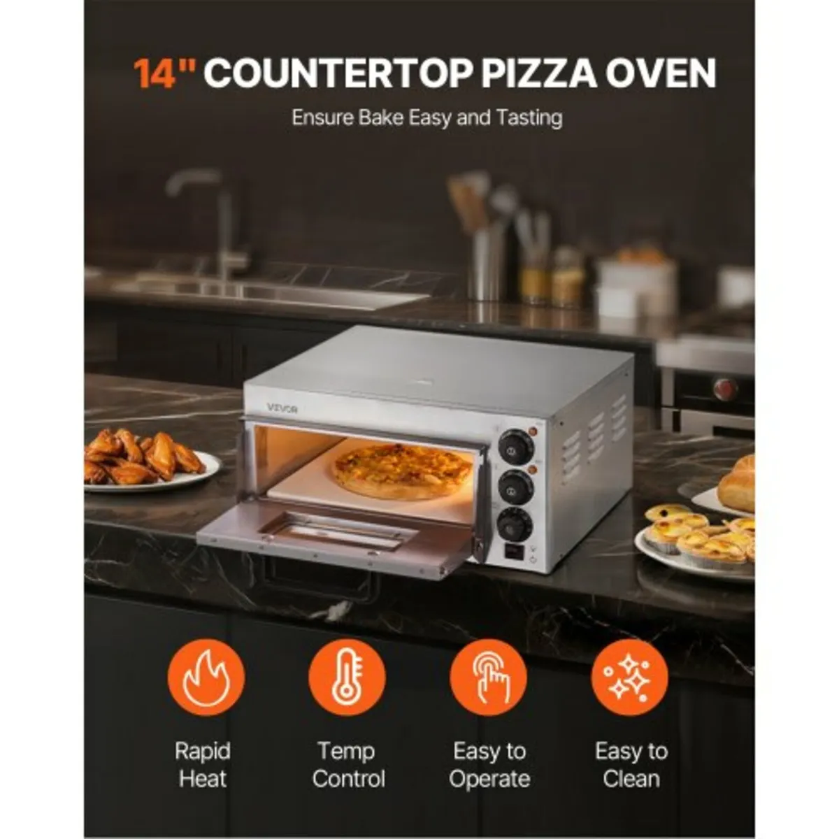 Commercial Countertop Pizza Oven Electric Pizza Ov - Image 4