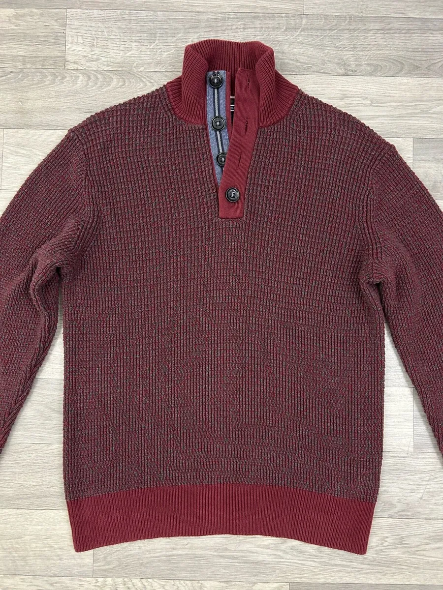 Tommy Hilfiger Half Button Knitted Cotton Jumper - Image 2