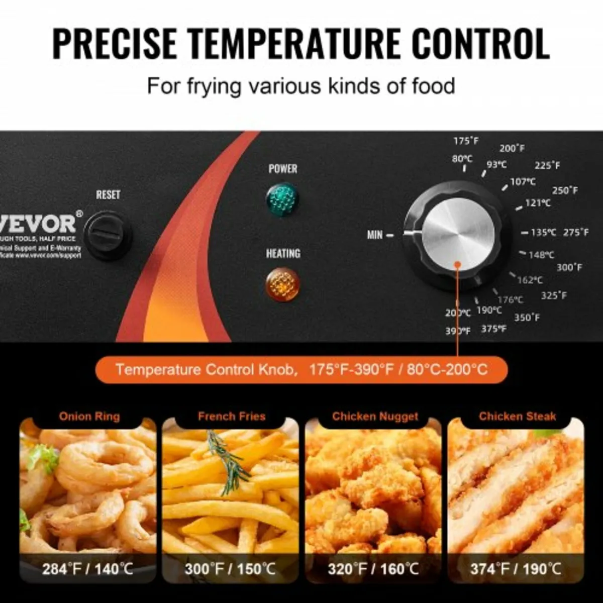 Commercial Deep Fryer, 1750W Electric Countertop F - Image 2