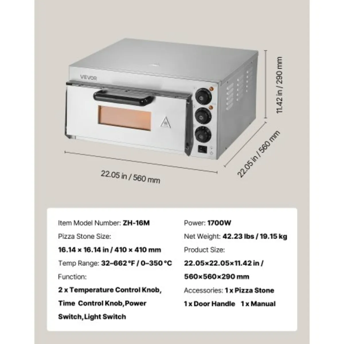 Commercial Countertop Pizza Oven Electric Pizza Ov - Image 2