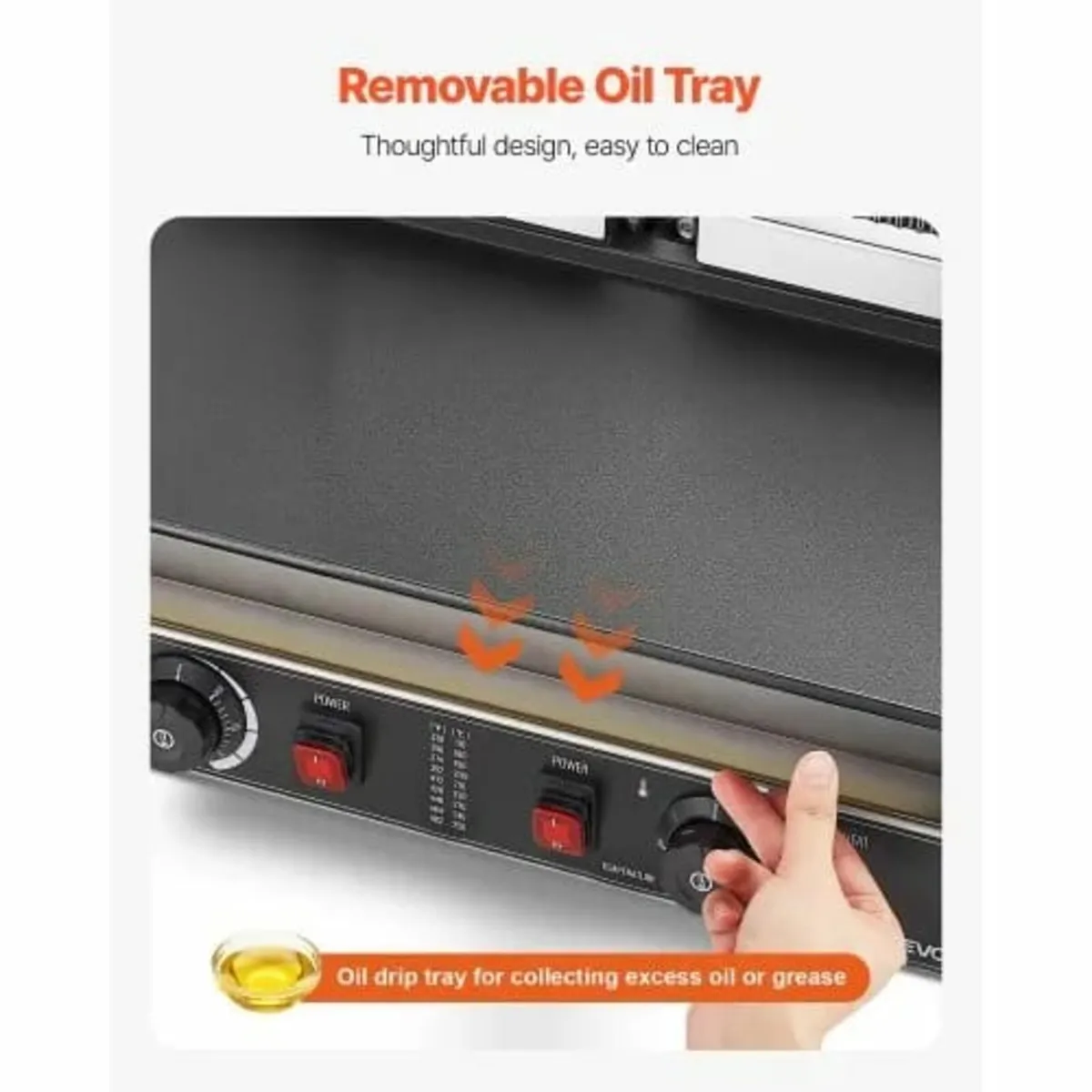 Commercial Panini Grill, 3600W Electric Sandwich P - Image 4