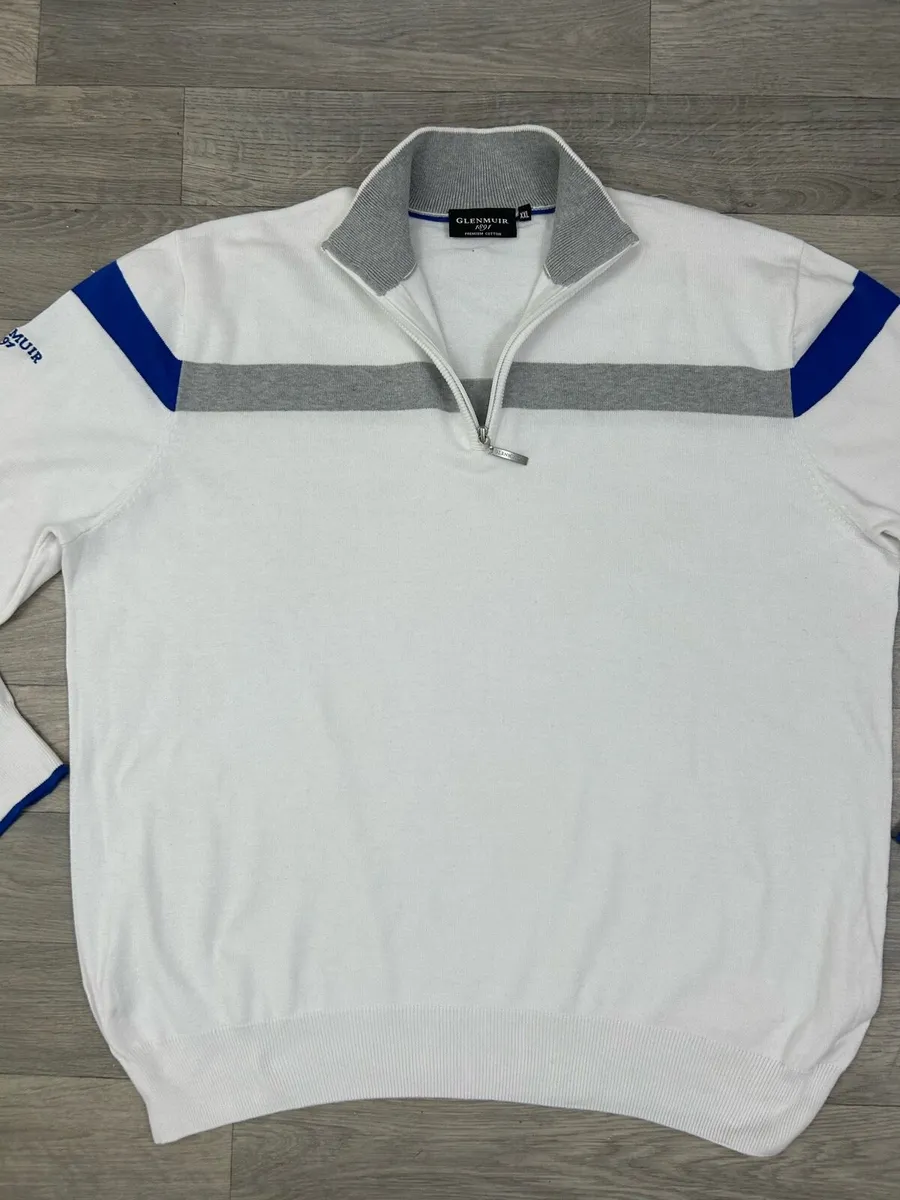 Glenmuir 1891 Half Zip Cotton Golf Jumper XXL - Image 2