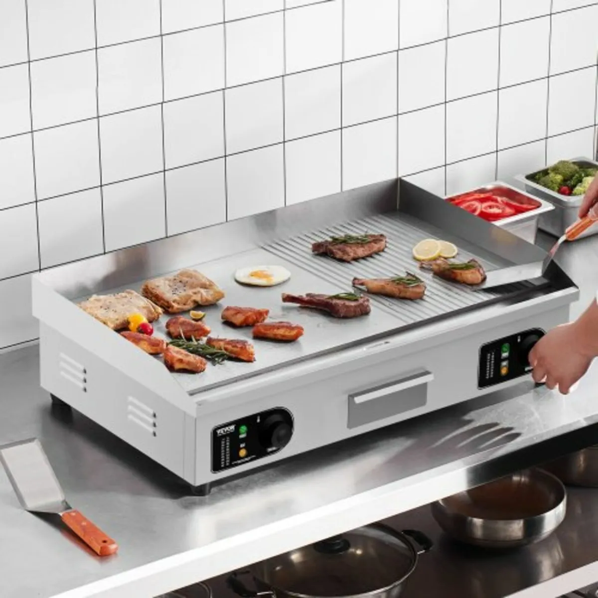 Commercial Electric Griddle, 4400W Countertop Half - Image 4