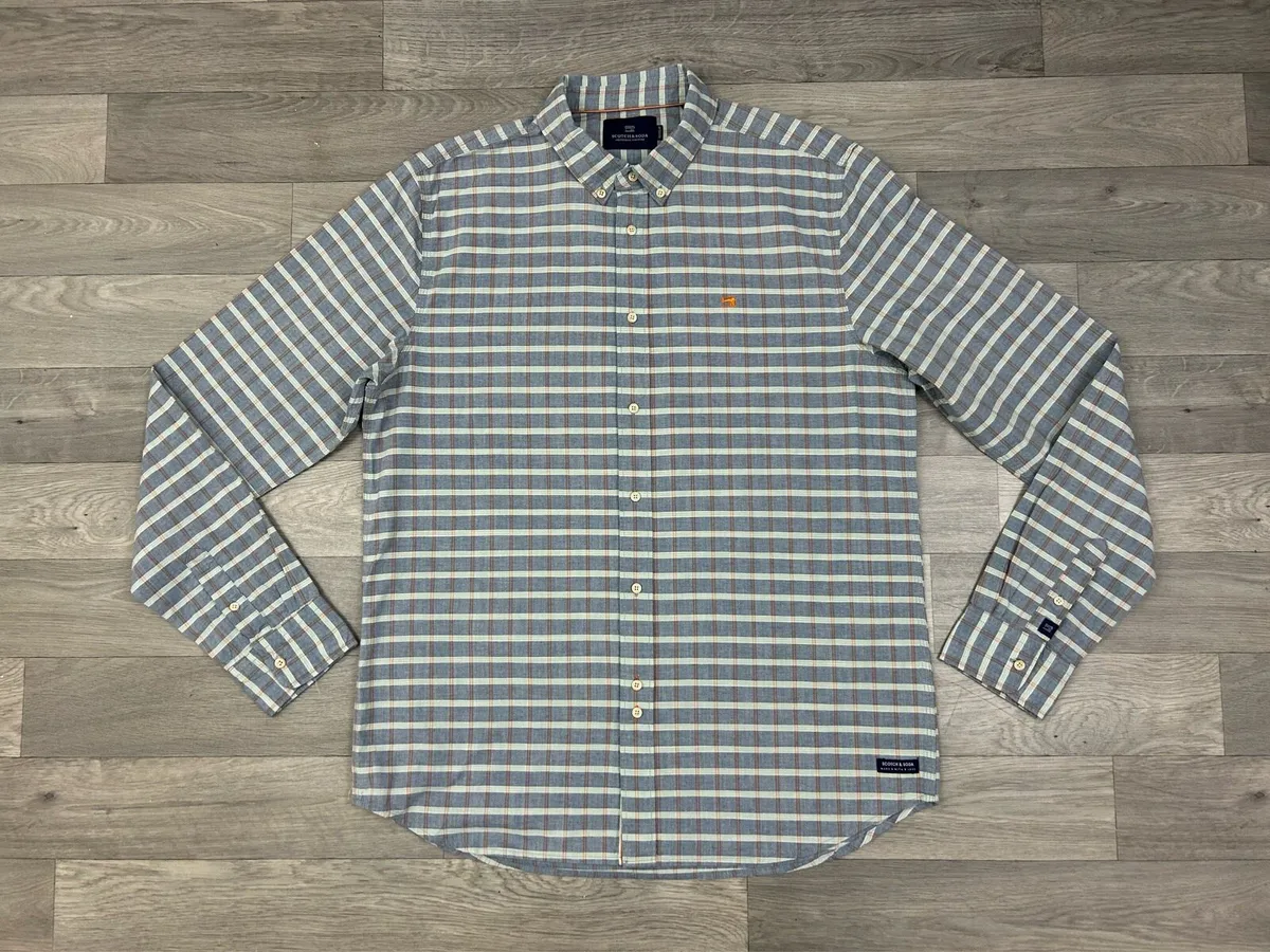Scotch & Soda Button Down Check Shirt Mens XL - Image 1