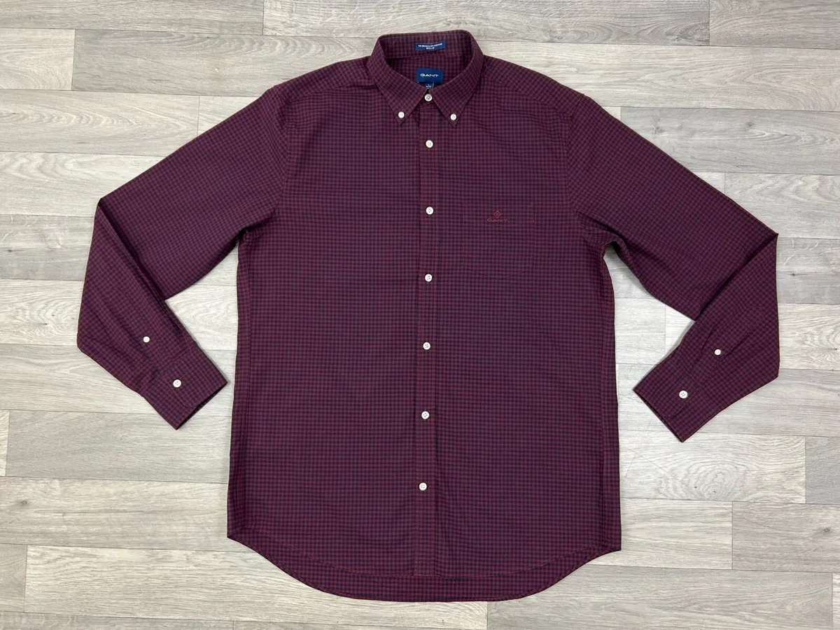 Gant Button Down Check Shirt Mens Large - Image 1