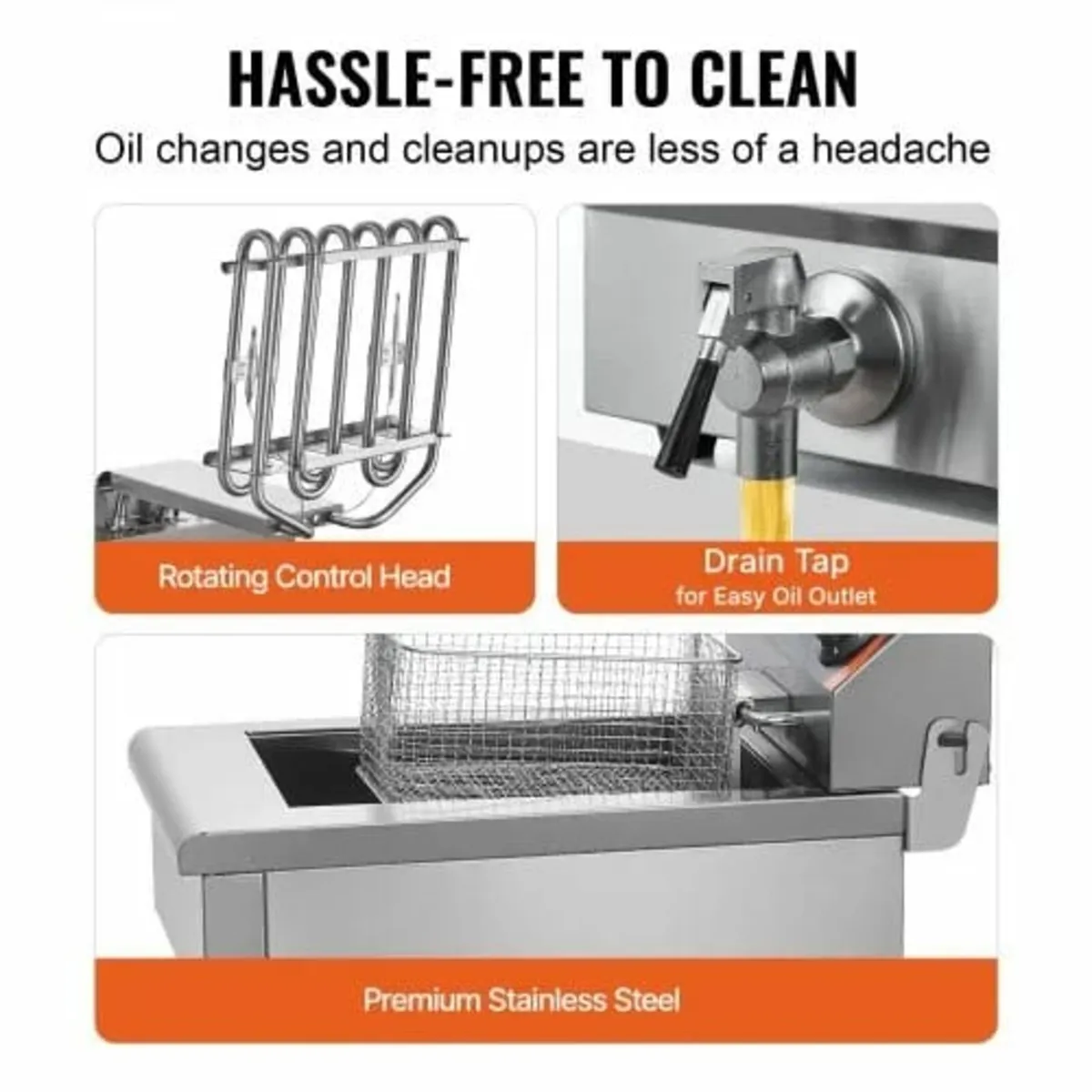 Commercial Deep Fryer, 3000W Electric Countertop F - Image 4