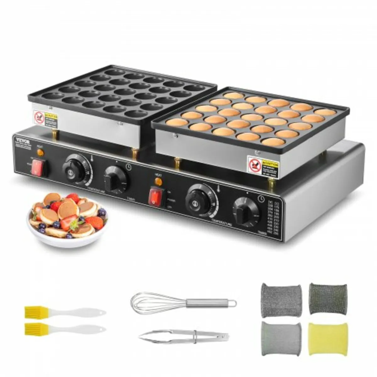 50PCS Mini Dutch Pancake Maker, Non-stick Stainles - Image 1