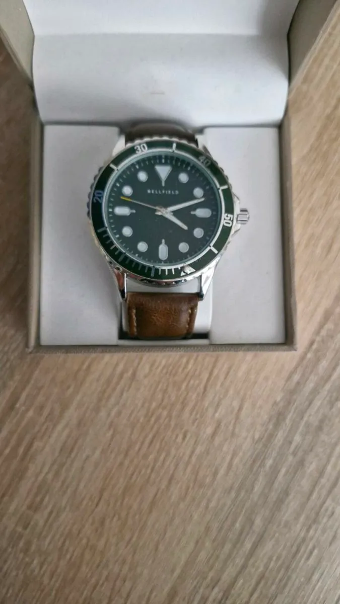 Bellfield  Black Faux Leather Strap Analogue Watch - Image 3