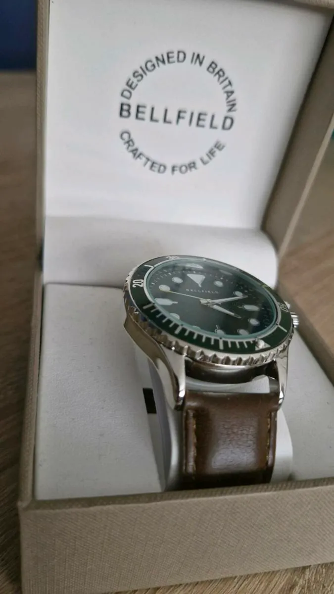 Bellfield  Black Faux Leather Strap Analogue Watch - Image 4