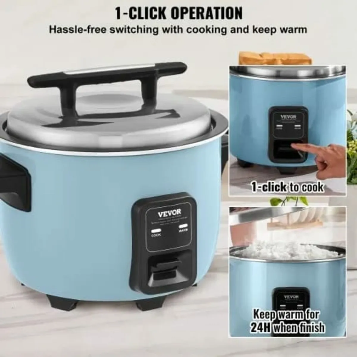 Commercial Rice Cooker, 40-Cup Rice Cooker, 8 Lite - Image 2