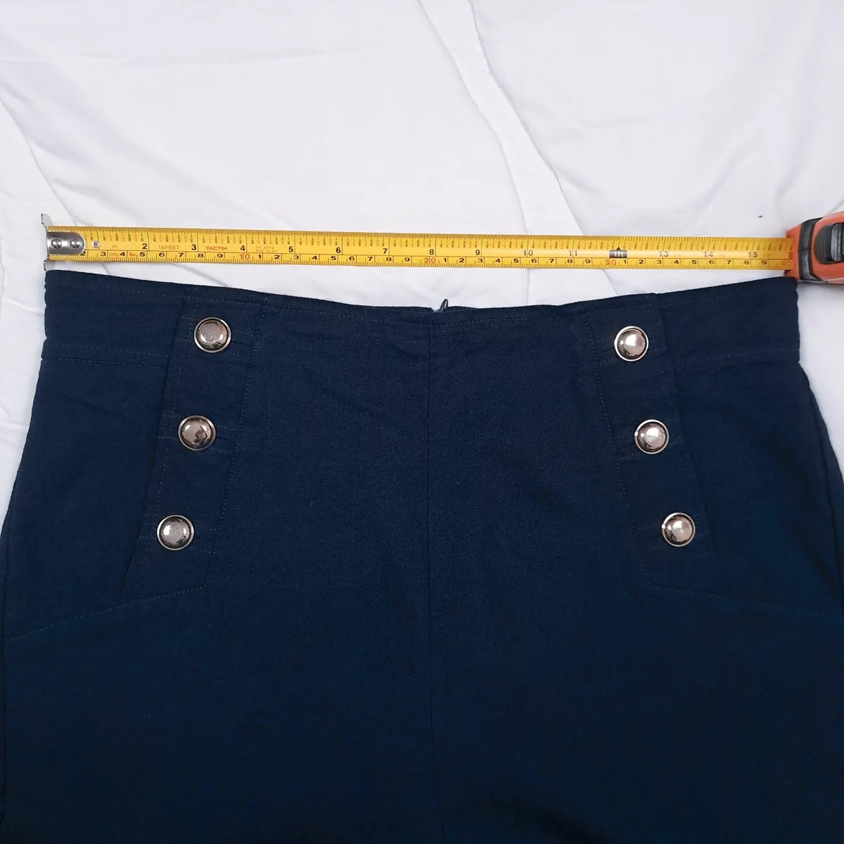 Marella Navy Blue Wide Leg Palazzo Trousers 14UK - Image 4