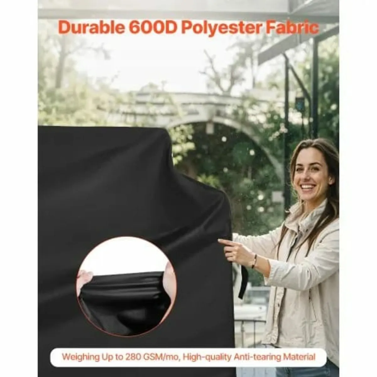 60 inch BBQ Covers for Outdoor Grills, Waterproof, - Image 2