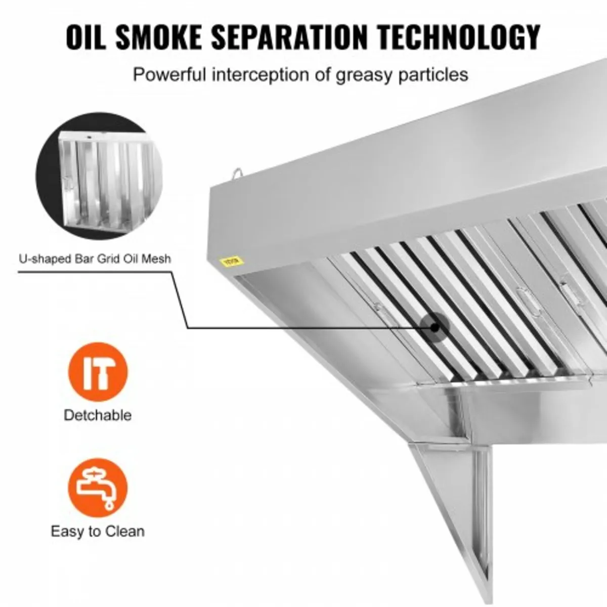 Commercial Exhaust Hood, 4FT Food Truck Hood Exhau - Image 2
