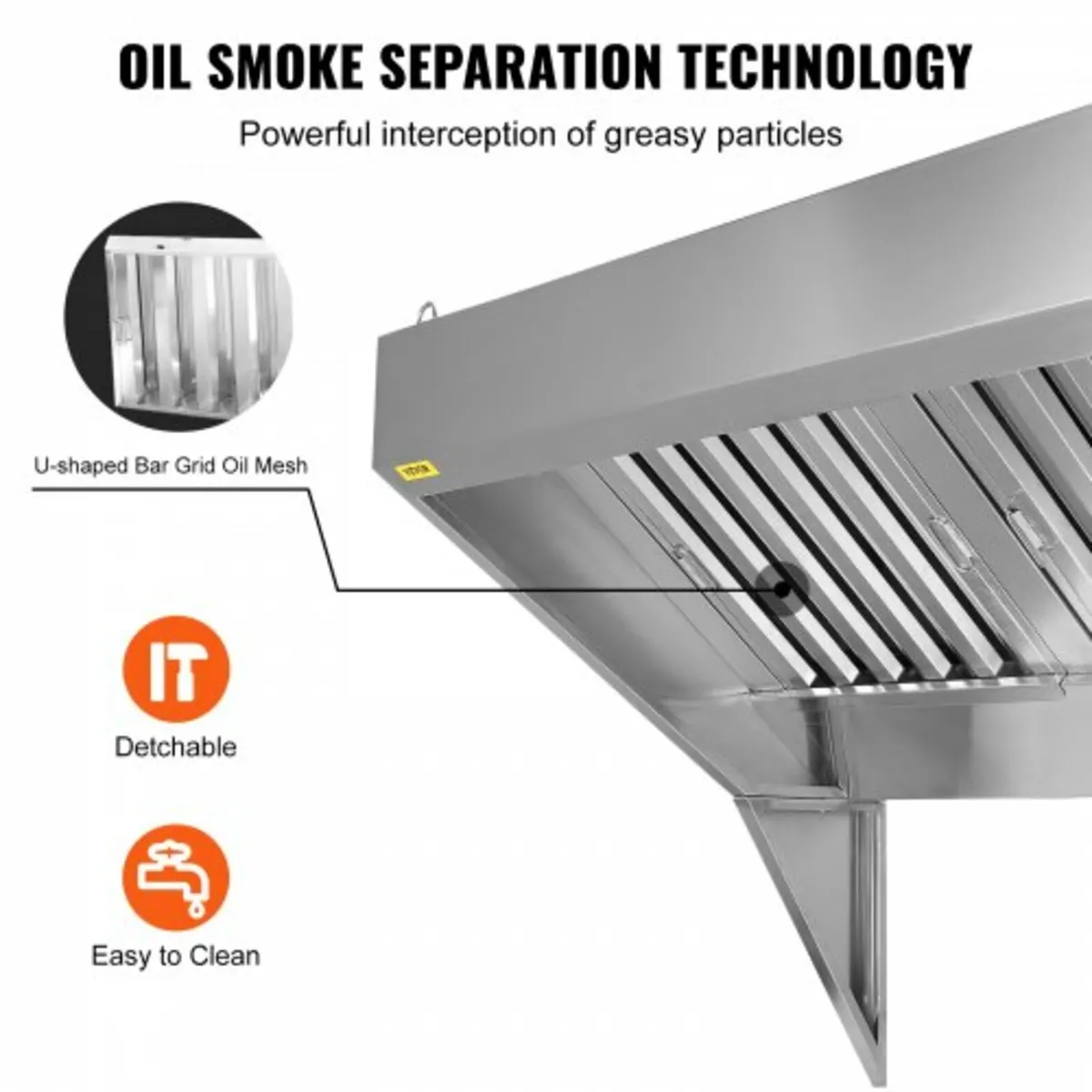 Commercial Exhaust Hood, 6FT Food Truck Hood Exhau - Image 4