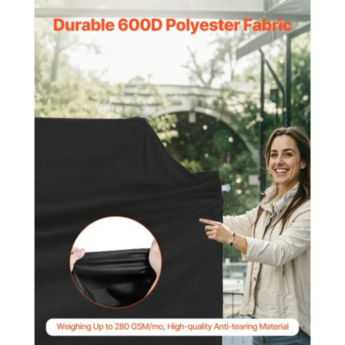 Grill Cover, 65 inch BBQ Covers for Outdoor Grills - Image 4