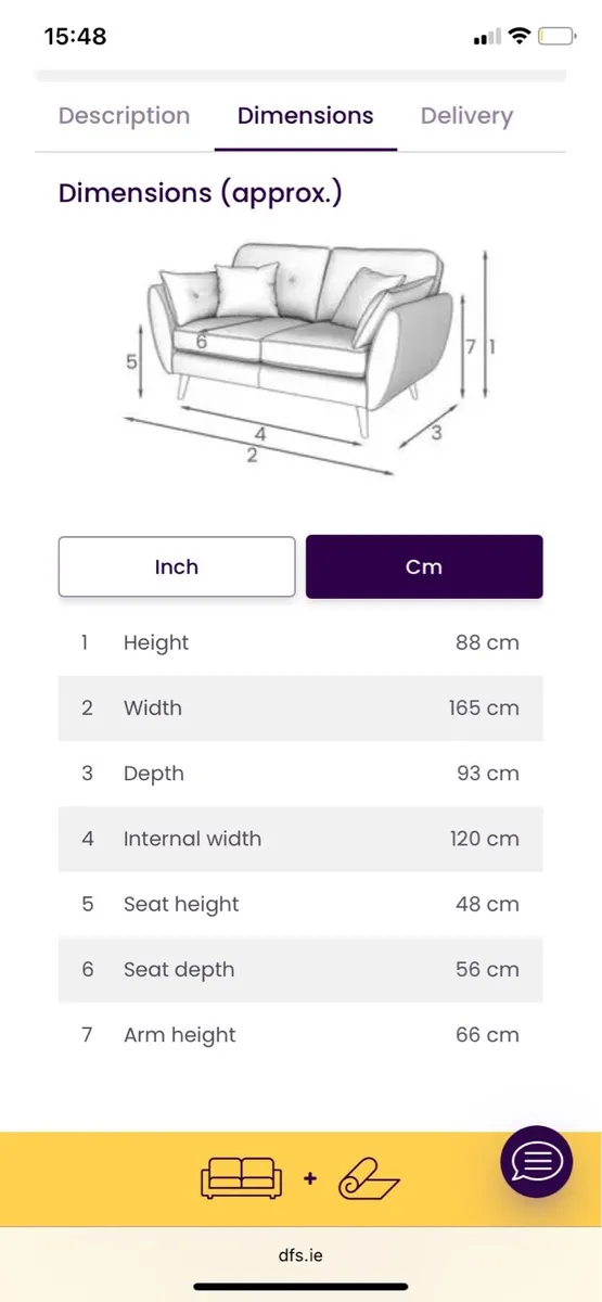 DFS Zinc Sofa - 2 seater - Image 2