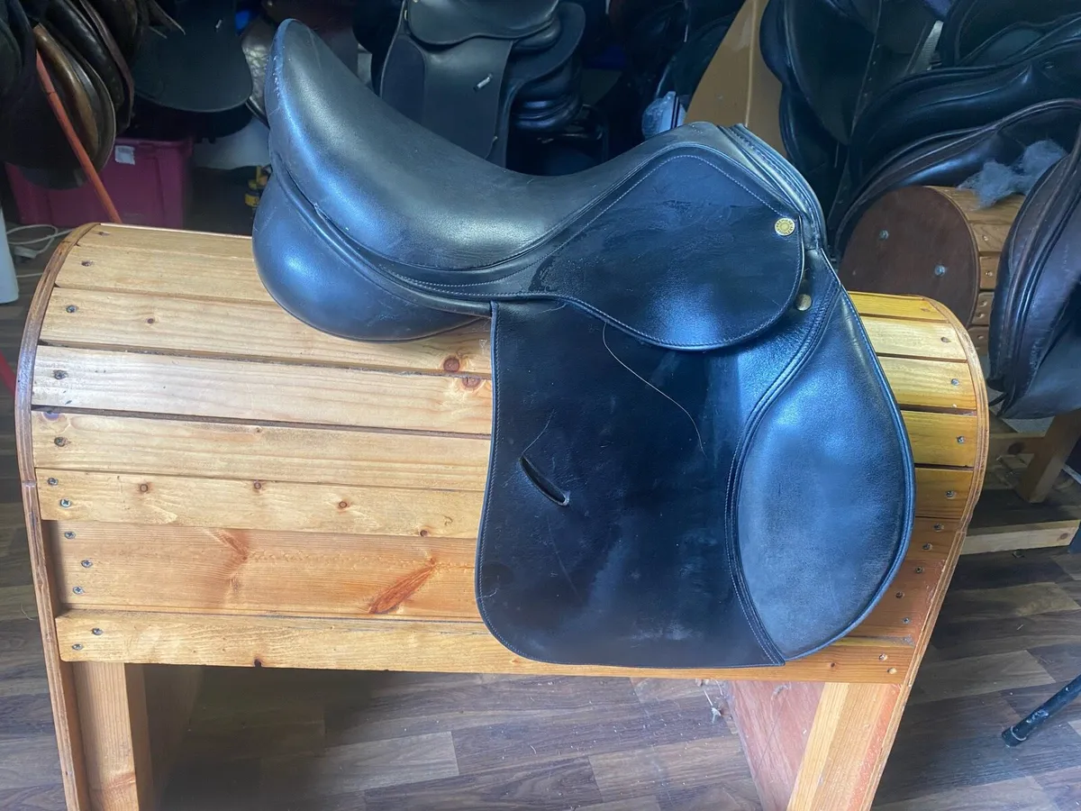 16” premier black Leather pony saddle - Image 2