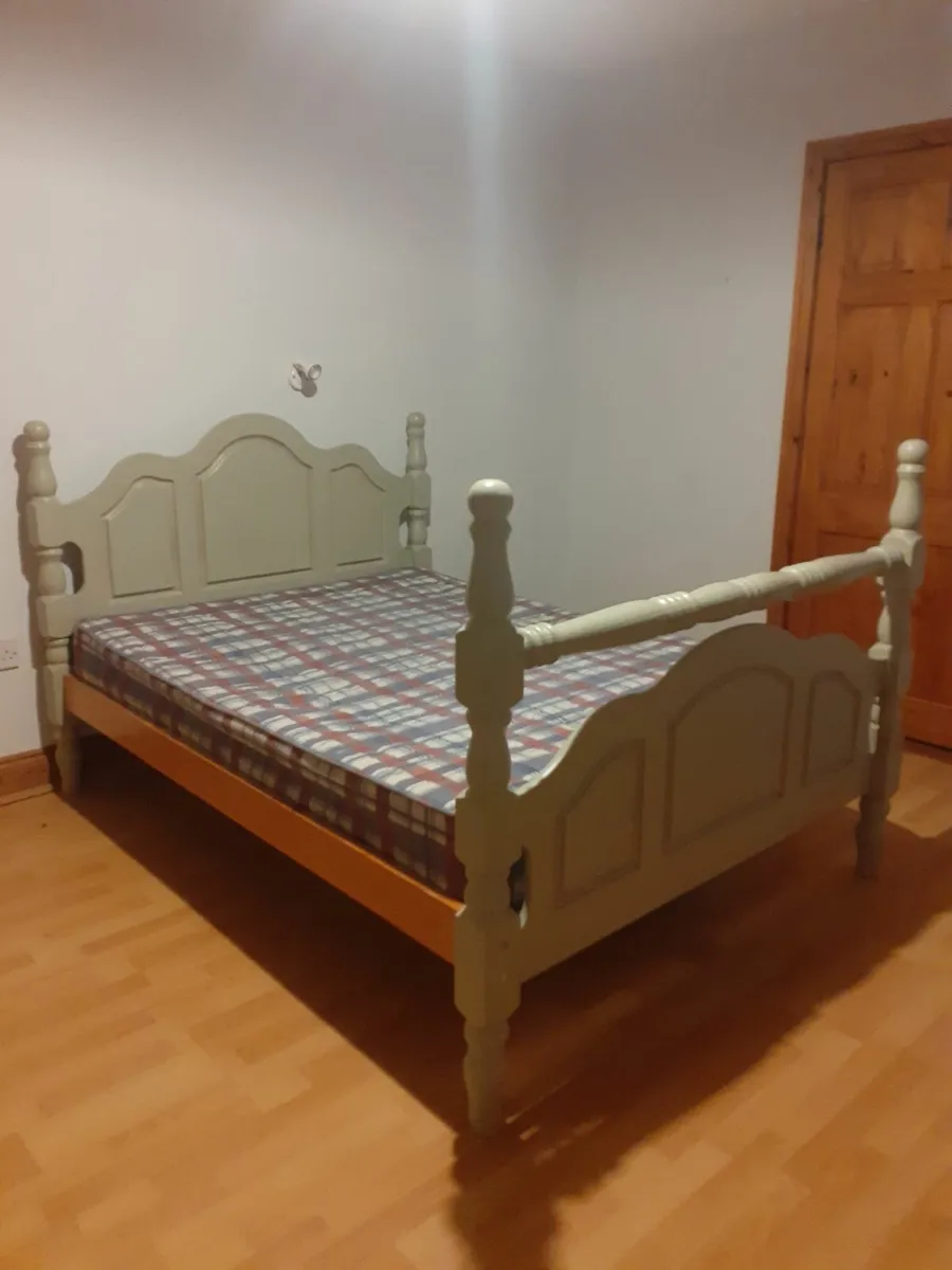 Double Bed and Mattress - Image 1