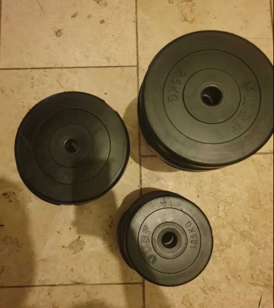 USF weight bench & 55kg barbell & dumbbell - Image 4