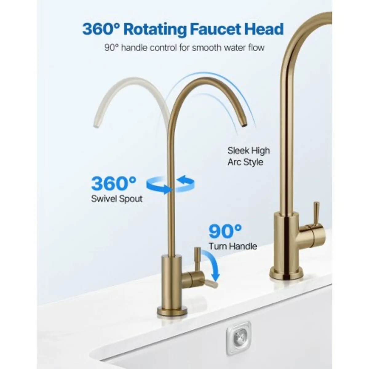 Stainless Steel Faucet, Lead-Free Water Purifier F - Image 2