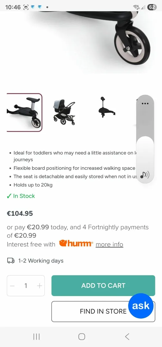 Bugaboo butterfly wheelie board - Image 4